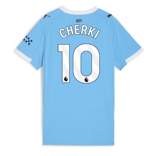 Stroje piłkarskie Manchester City Rayan Cherki #10 Koszulka Podstawowej dla damskie 2025-26 Krótki Rękaw